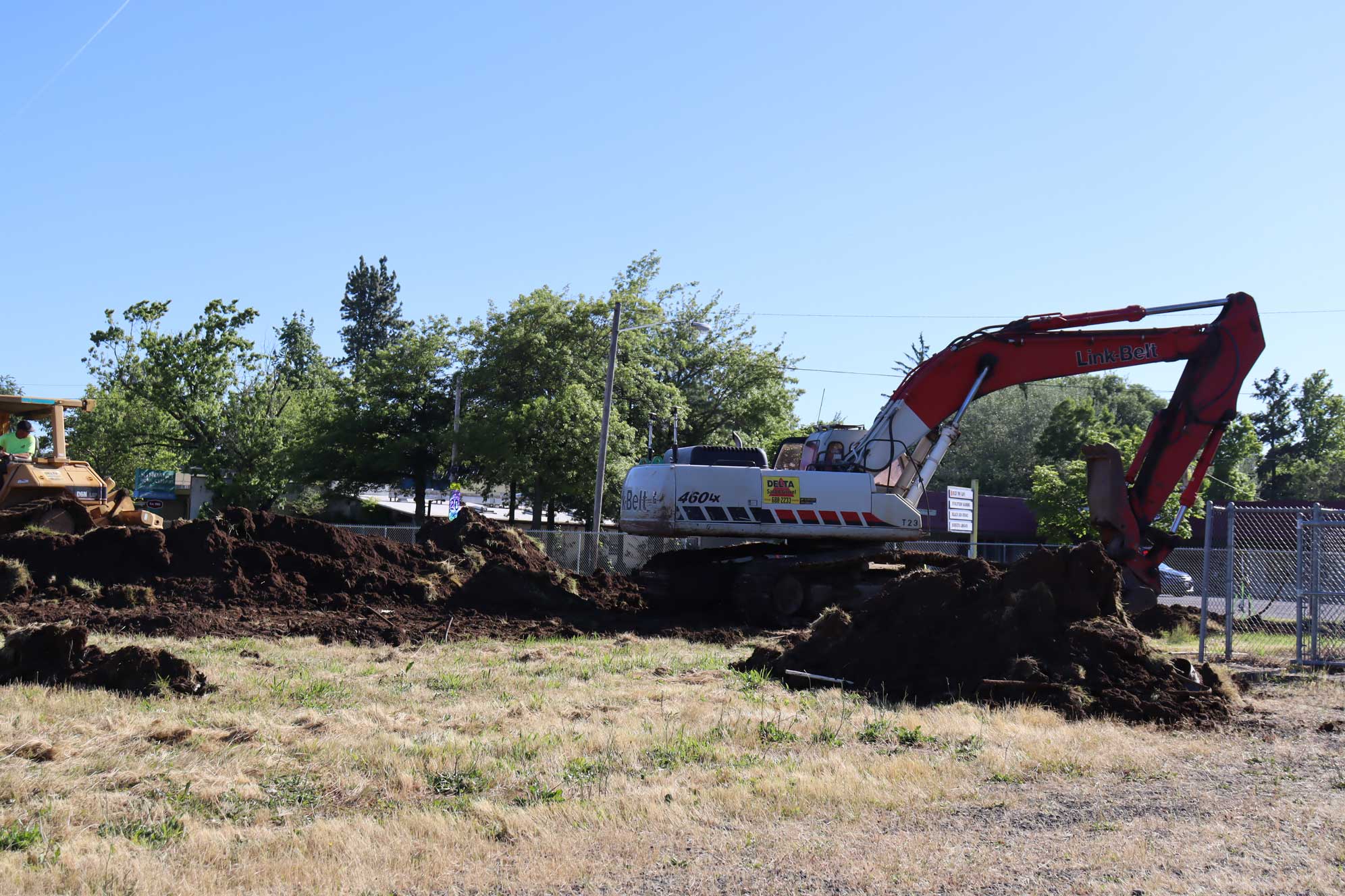 construction equpiment at the site of the new Eugene YMCA