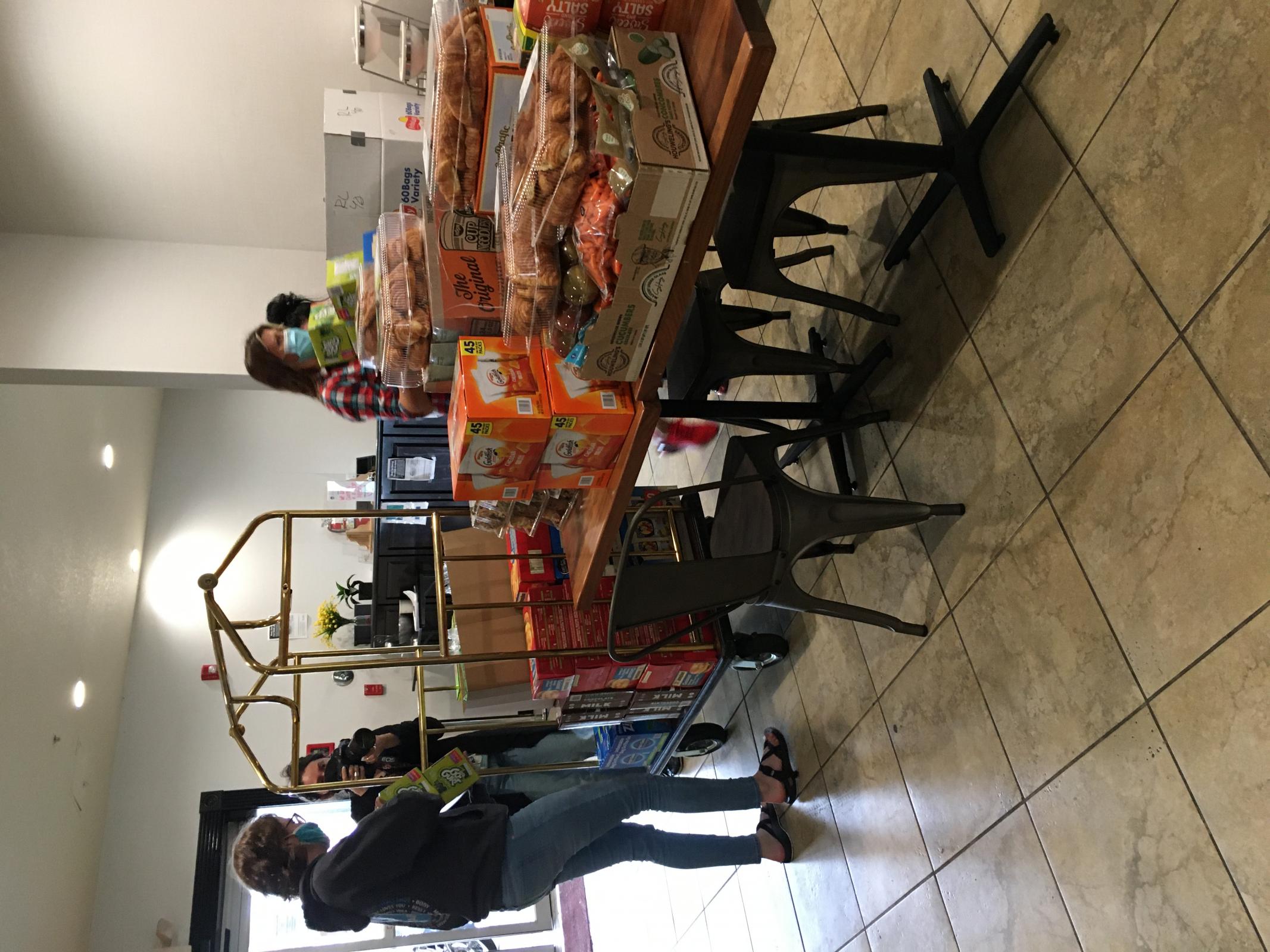 providing snacks for residents