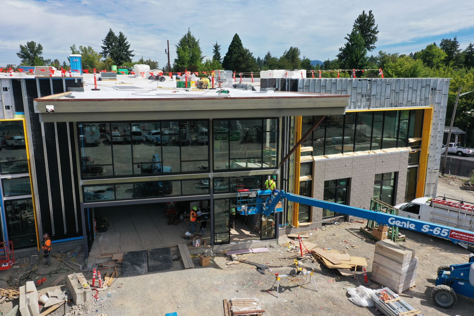 building the south entrance of the new y