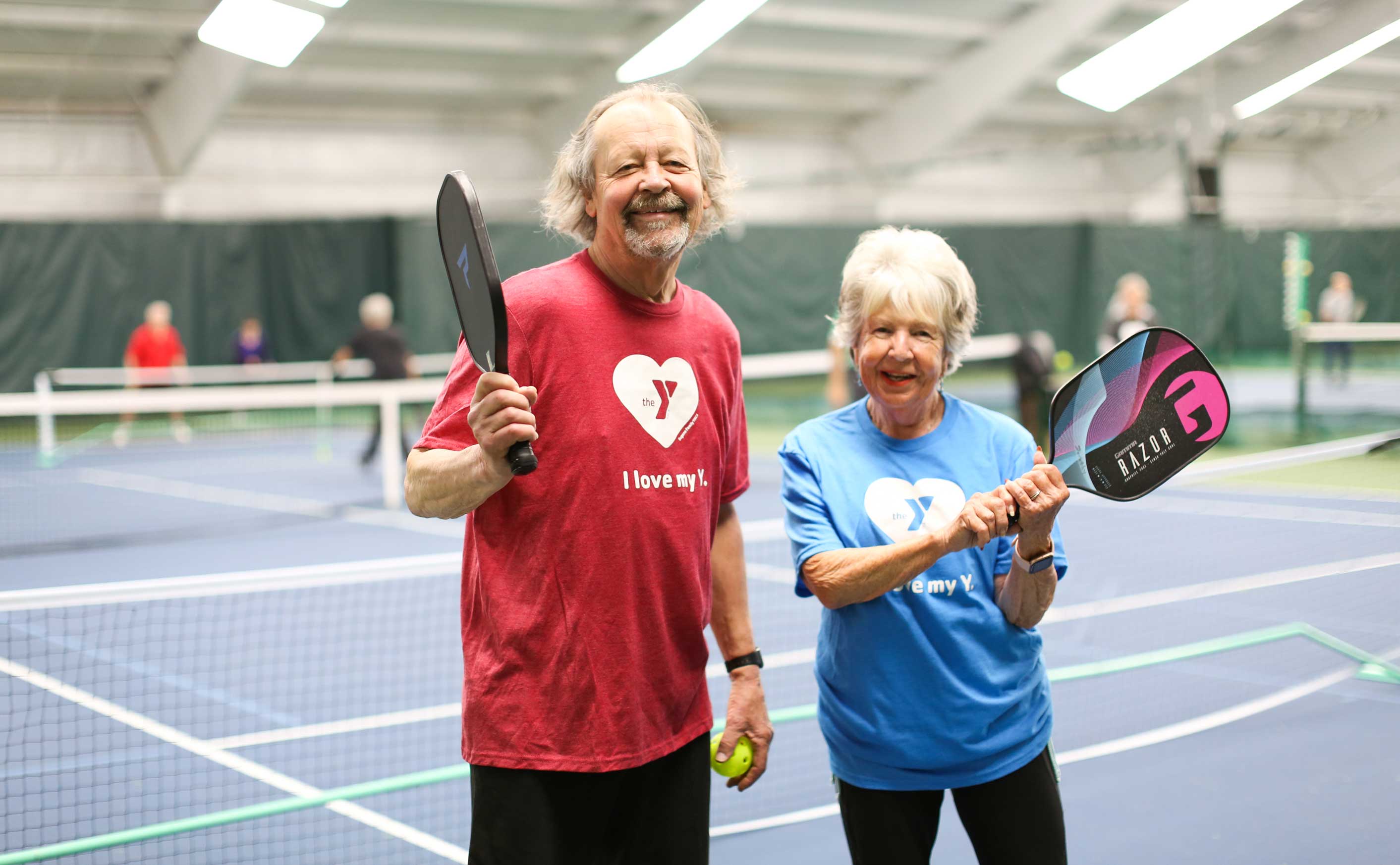 YMCA members play Pickleball