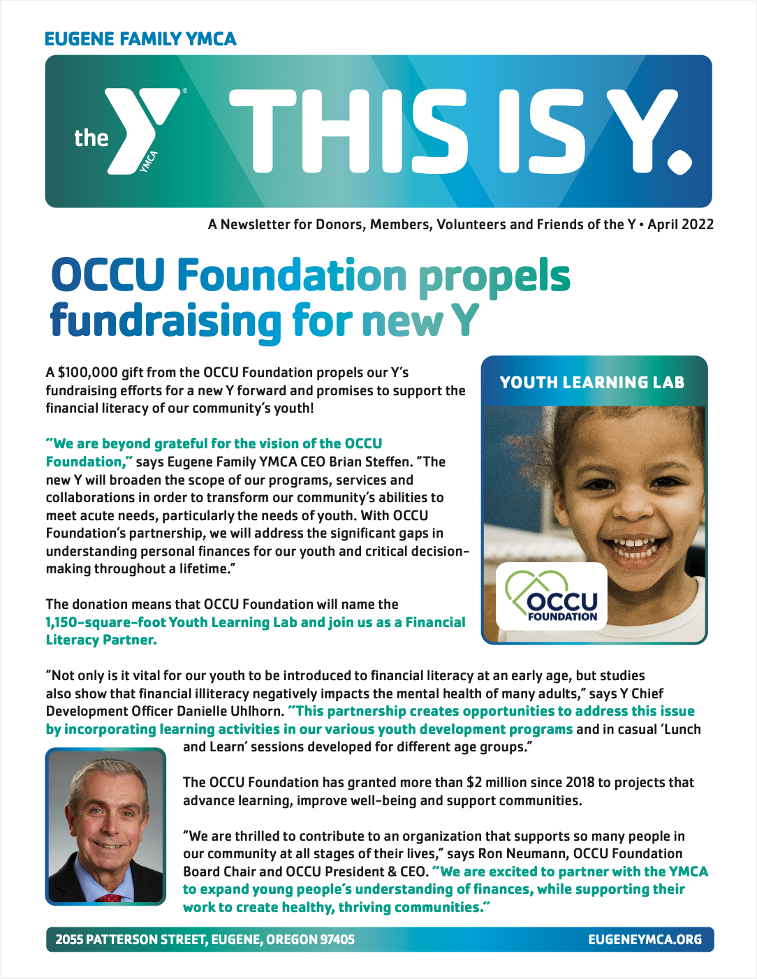 occu foundation propels fundraising for the new y