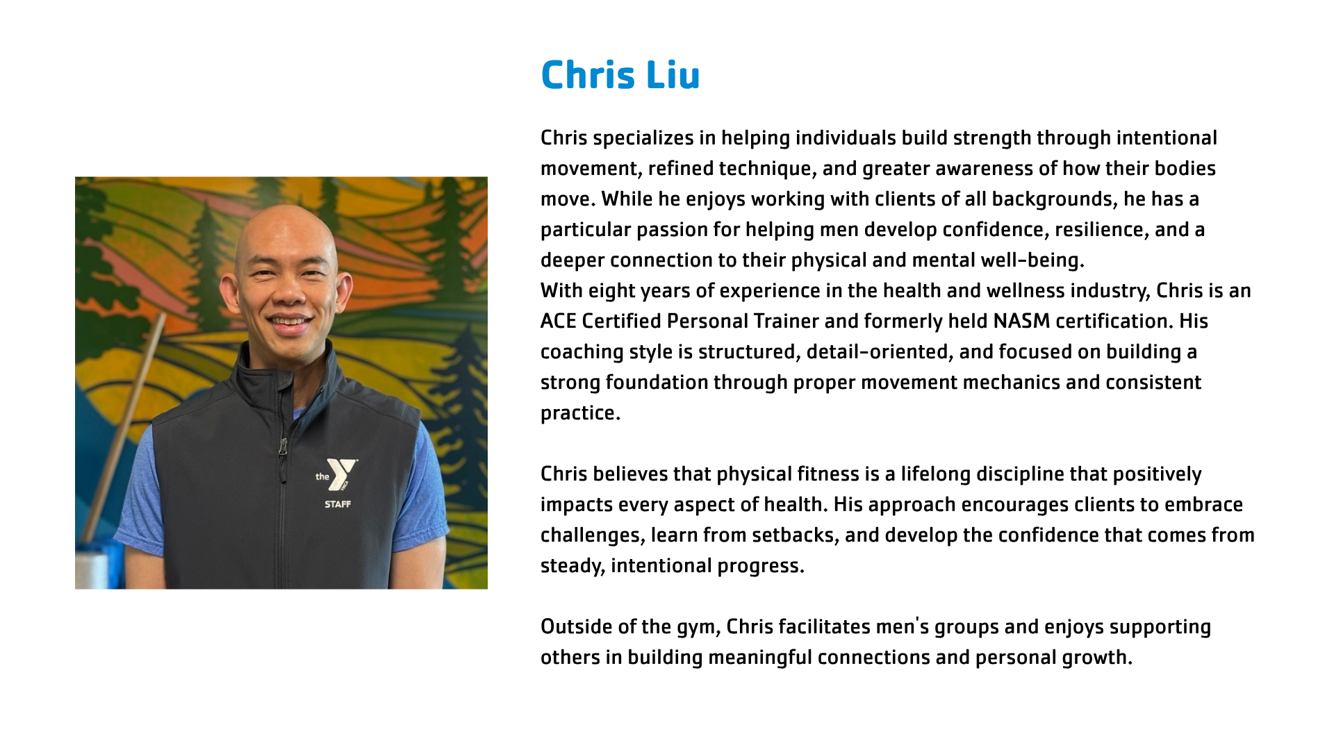 Trainer biography, slide 19