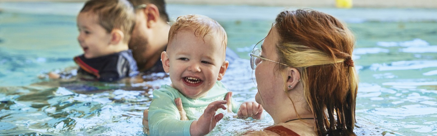 Aquatics infant in pool