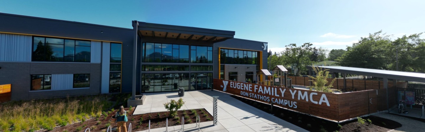 South entrance of YMCA on corner of 24 and Hilyard in south eugene 