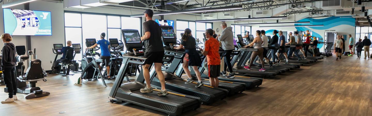 people run and walk on treadmills, use ellipticals, stationary bikes and more