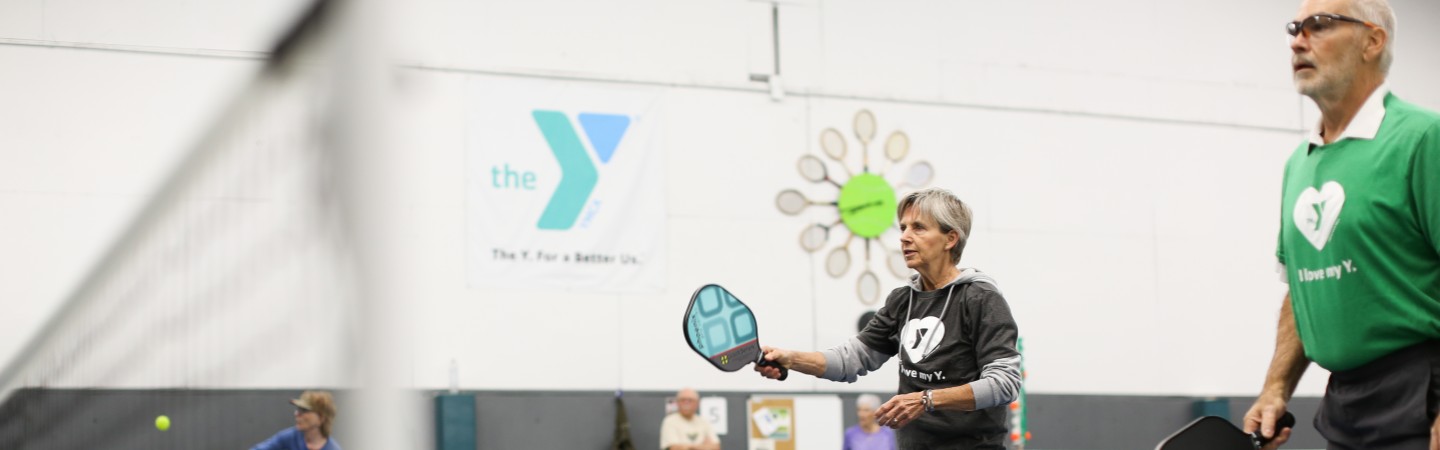 Ymca Members Playing Pickleball