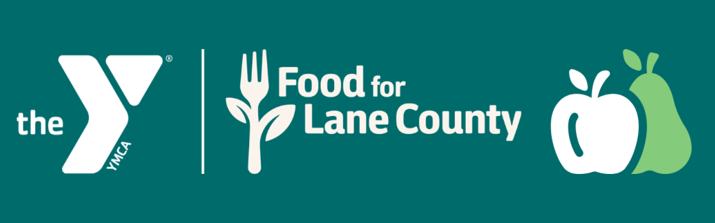 Y logo and Food For Lane County Logo with an apple image