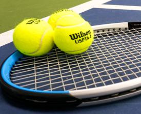 tennis racquet with tennis balls