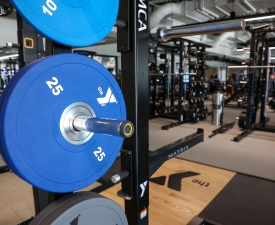 barbell rack at eugene ymca gym