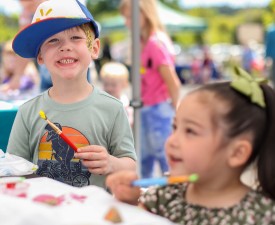 Smiling children at Healthy Kids Day event