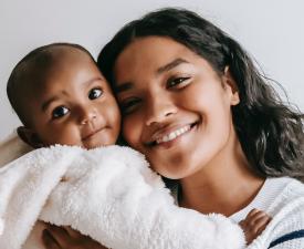 mom and baby