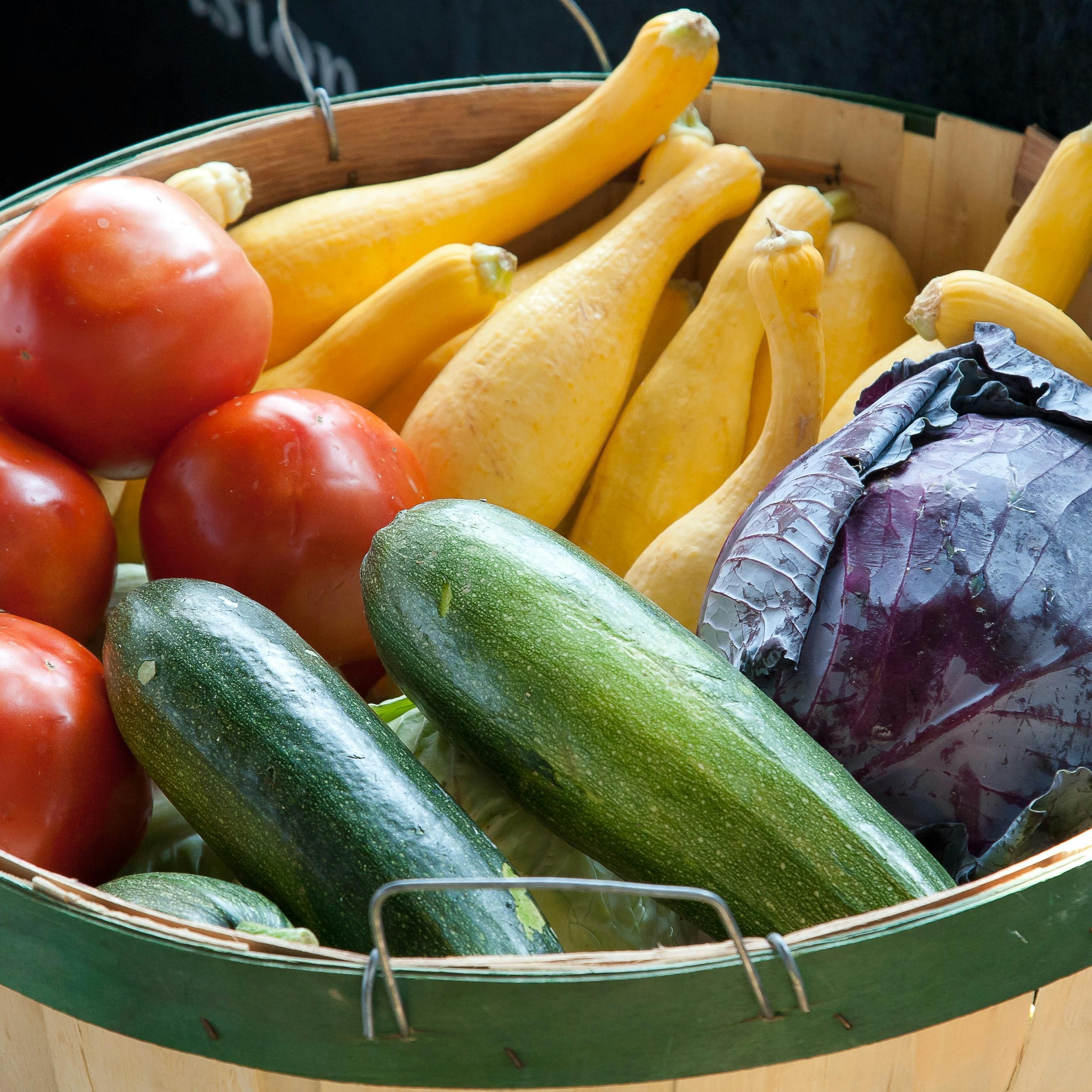 basket of fruits and vegetables