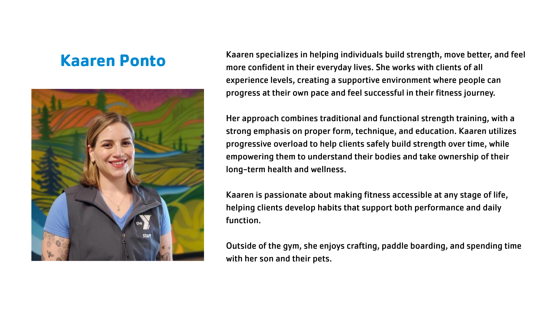 Trainer biography, slide 11