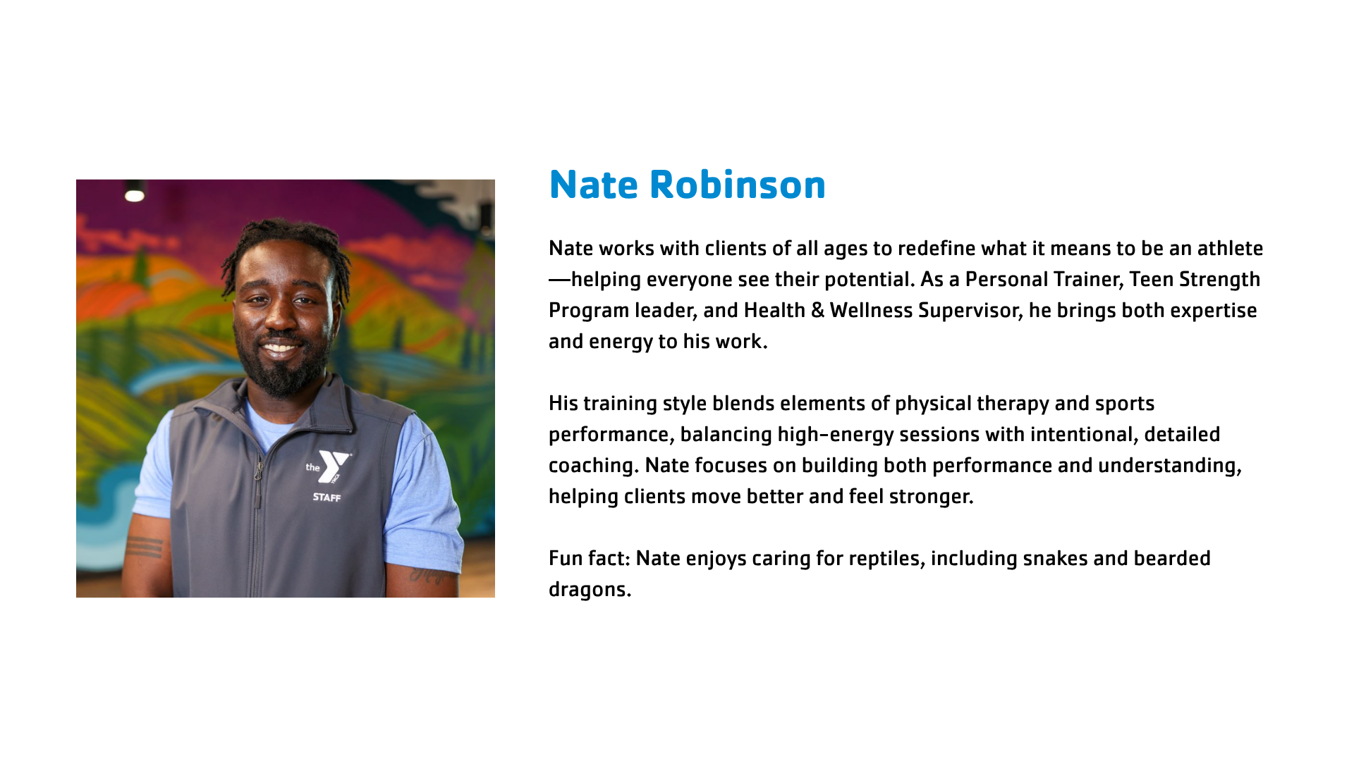 Trainer biography, slide 15