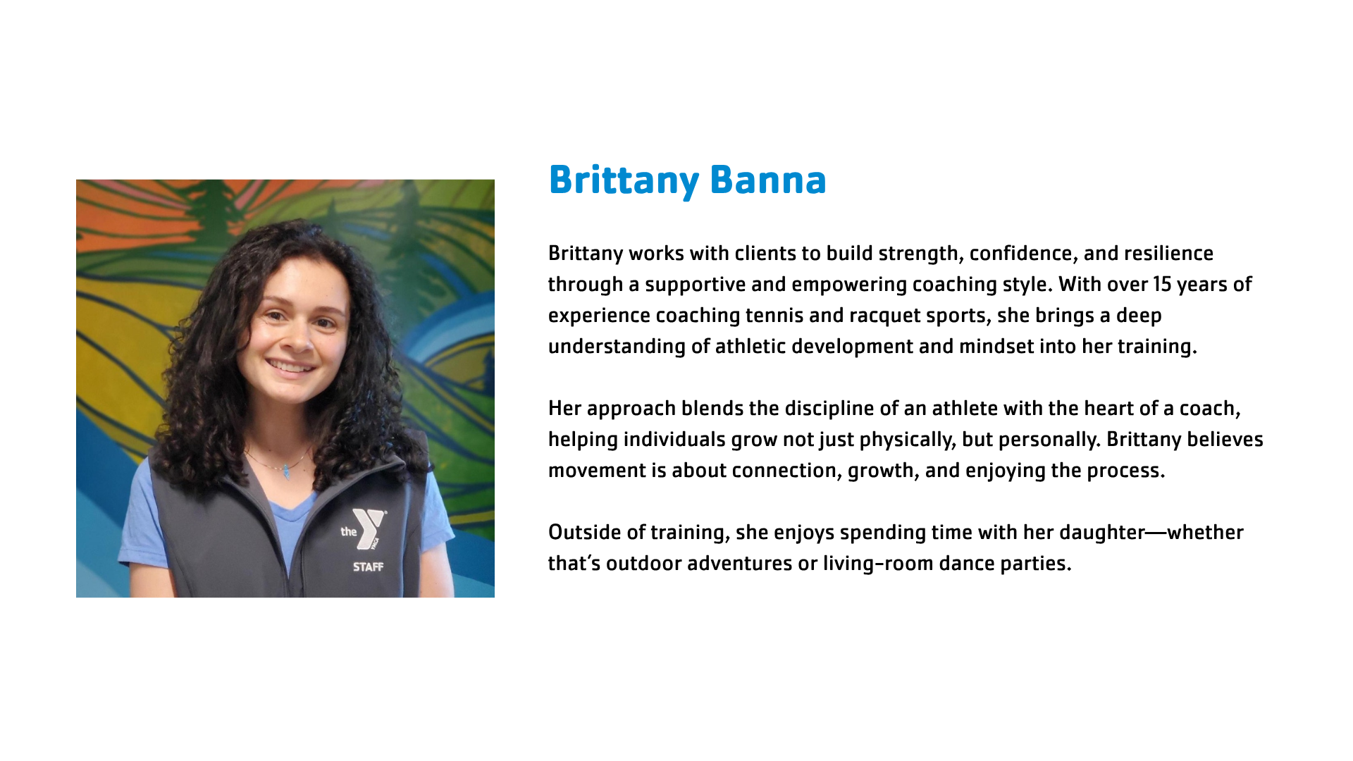 Trainer biography, slide 3