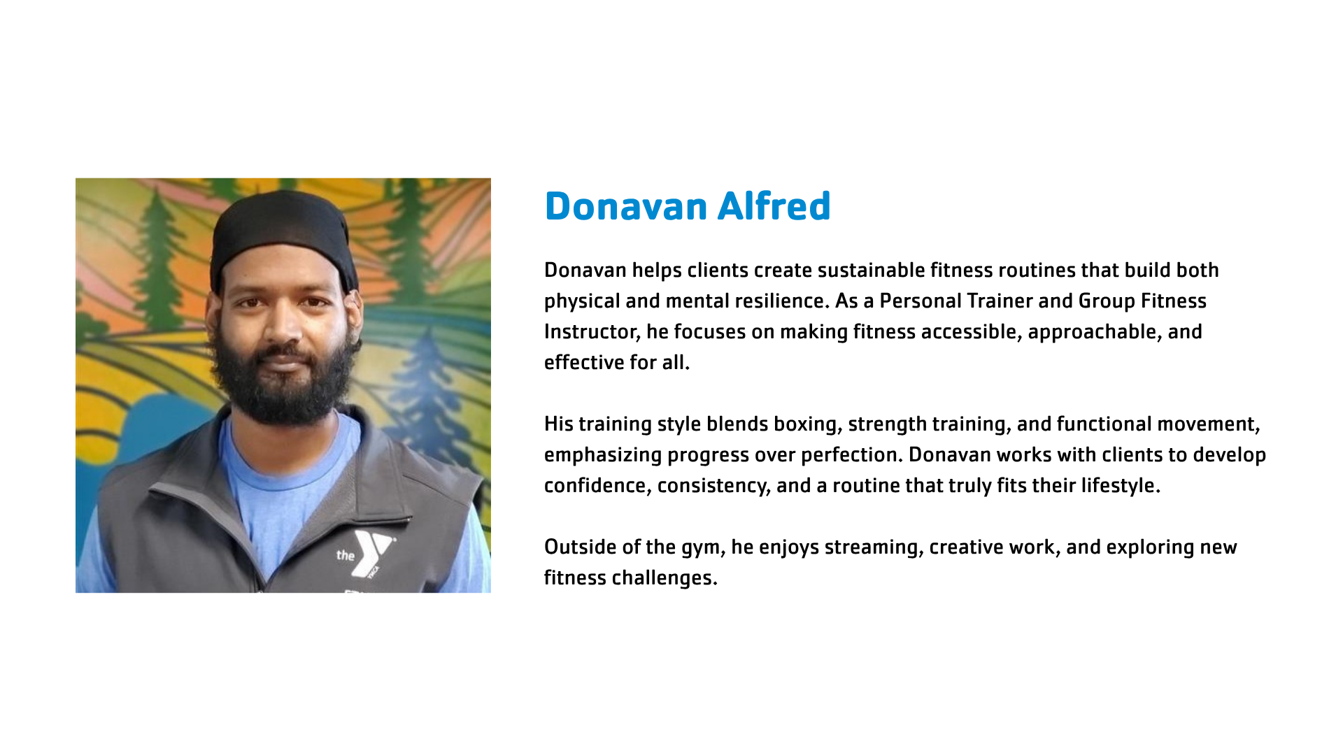 Trainer biography, slide 6