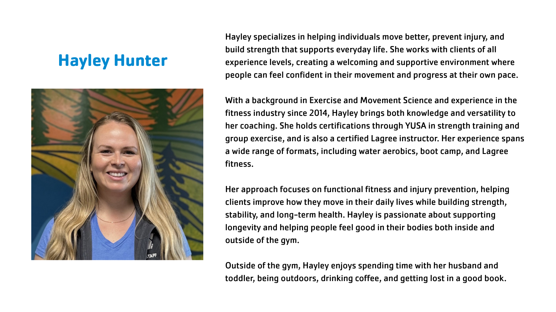 Trainer biography, slide 8