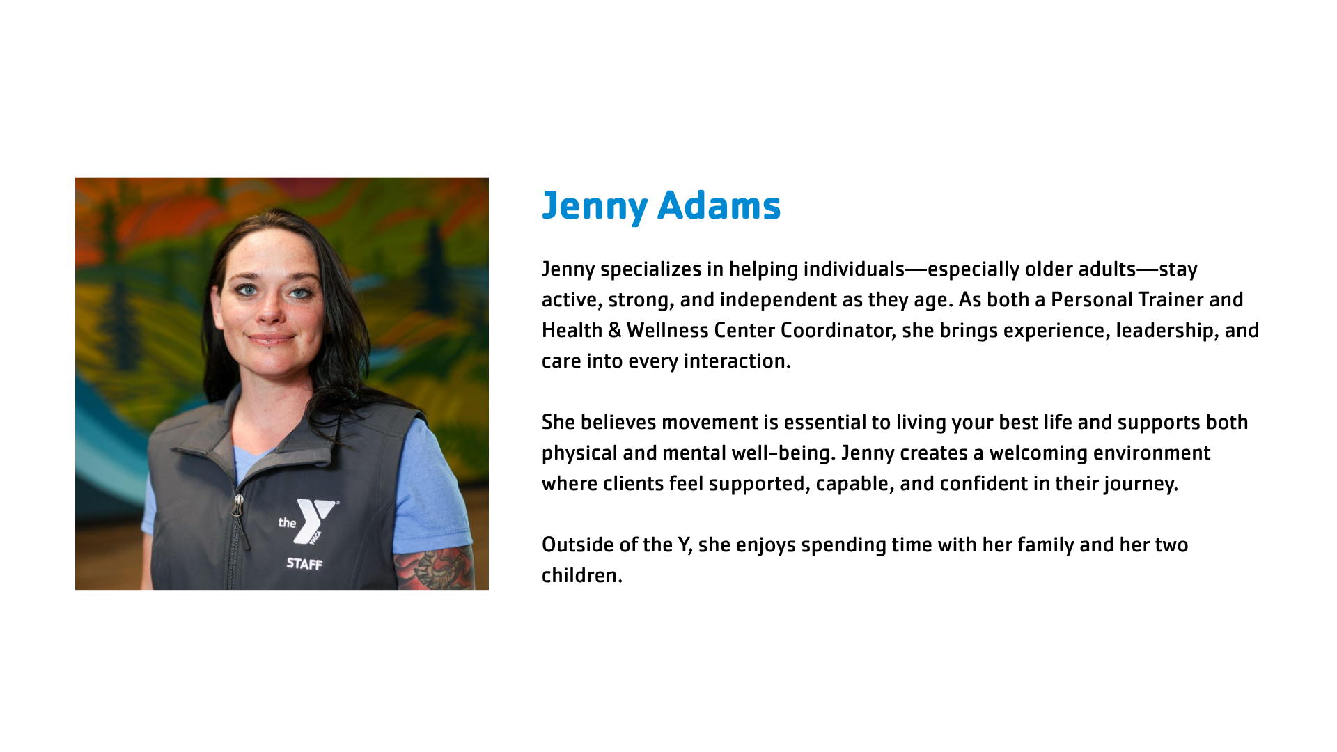 Trainer biography, slide 10